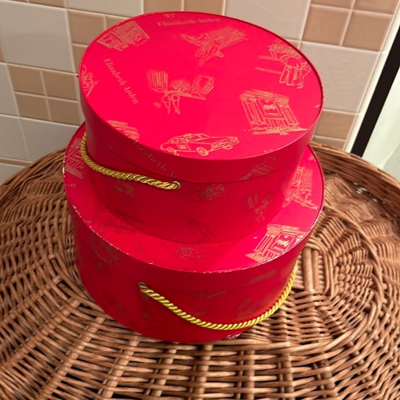 VINTAGE ELIZABETH ARDEN HAT OR STORAGE BOXES - Picture 1 of 4